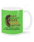 Lion Dad Knows A Lot But Papa Knows Everything Ceramic Mug Great Customized Gifts Thanksgiving Birthday Christmas Father's Day 11 Oz 15 Oz Coffee Mug