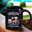 Sewing Machine I Feel Like I Should Clean The House So I'm Going To My Quilting Room Black Mug Gifts For Birthday, Anniversary Ceramic Coffee Mug 11-15 Oz