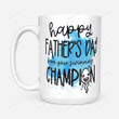 Personalized Happy Father's Day From Your Swimming Champion  White Mugs Custom Name Ceramic Mug Best Gifts For Dad Swimming Dad Swimmers Father's Day 11 Oz 15 Oz Coffee Mug