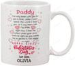 Personalized Happy First Valentine'S Day Daddy Mug, I'Ve Only Been With You For Just A Little Mug, Funny 1st To First New Dad From Baby Bumb Customized Name Mug, Ceramic Coffee Mug