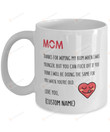Personalized Thanks For Wiping My Bum Funny Rude Mom Mug Gifts For Her, Mother's Day ,Birthday, Anniversary Customized Name Ceramic Coffee  Mug 11-15 Oz