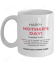 Personalized Thanks For Loving Me Pet Dog, Happy Mother's Day Mug, Mug Gifts For Dog Mom, Dog Dad , Dog Lover, Birthday, Anniversary Customized Name Ceramic Coffee Mug 11-15 Oz