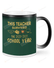 This teacher survived Color Changing Ceramic Mug Great Customized Gifts For Birthday Christmas Thanksgiving Father's Day 11 Oz 15 Oz Coffee Mug