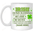 Personalized Name Happy St Patrick's Day Mugs Irish Home Blessing Mugs Custom Mugs Ireland Irish Shamrock Clover Blessing Gifts To Family Friends For St Patrick Holidays Ceramic Coffee Mugs