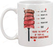Merry Christmas Funny To My Dad Mug Beef Skewer You Are The Rarest Of Them All Christmas Mug Funny Mug For Dad Stepdad 11-15oz Mug For Christmas Father's Day Thanksgiving Anniversary