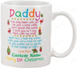 Personalized Merry First Christmas Daddy Mug, I've Only Been With You For Just A Little Mug, Funny 1st To First New Dad From Baby Bumb Customized Name Mug, Ceramic Coffee Mug