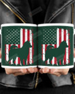 Alaskan Klee Kai  USA Flag Dog Mugs Ceramic Mug 11 Oz 15 Oz Coffee Mug