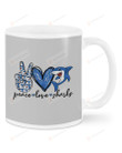 Peace Love Sharks Ceramic Mug Great Customized Gifts For Birthday Christmas Thanksgiving Anniversary 11 Oz 15 Oz Coffee Mug