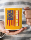 Best Bonus Dad Ever USA Flag Orange Mugs Ceramic Mug 11 Oz 15 Oz Coffee Mug