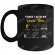 Things I Do In My Spare Time Lacrosse Ice Lacrosse Player Mug Gifts For Sport Lovers, Birthday, Anniversary Ceramic Coffee Mug 11-15 Oz