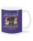 Rottweiler My Dogs Thinks Im Perfect White Mugs Ceramic Mug 11 Oz 15 Oz Coffee Mug, Great Gifts For Thanksgiving Birthday Christmas