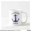 Captain Papa White Mug, Best Gifts For Father, Grandfather In Father's Day, Anchor 11 Oz/15 Oz Mug