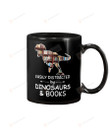 Book Easily Distracted Dinosaurs Mug Gifts For Animal Lovers, Birthday, Anniversary Ceramic Coffee 11-15 Oz