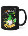 Beer - Eat Drink And Be Irish  Mug Happy Patrick's Day , Gifts For Birthday, Thanksgiving Anniversary Ceramic Coffee 11-15 Oz