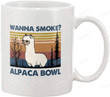 Wanna Smoke Alpaca Bowl Funny Coffee Mug