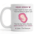 Personalized Cute Pregnant Mom Mug | Dear Mommy From The Bump | Happy First Mother's Day Gift, New Mommy, Mom to Be, Expecting Mother Changing Color Mug 11-15 Oz