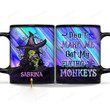 Personalized Don't Make Me Get My Flying Monkeys Mug Green Skin Witch, Wine And  Northern Lights Mug Best Gifts For Witch Lovers, Wine Lovers On Halloween 11 Oz - 15 Oz Mug
