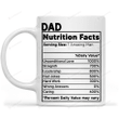 Funny Dad Nutrition Facts White Mugs Ceramic Mug Best Gifts For Dad Father's Day 11 Oz 15 Oz Coffee Mug