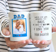 Personalized Daughter To Dad God Saved The Best Dad For Me Daddy Mug Gifts For Birthday, Anniversary Customized Name and Photo Ceramic Coffee Mug 11-15 Oz