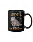Cat Inner Psycho Mug Gifts For Cat Mom, Cat Dad , Cat Lover, Birthday, Thanksgiving Anniversary Ceramic Coffee 11-15 Oz