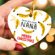 Personalized Ornament, Bananas You're The Best Nana Christmas Tree Hanging Ornament House Car Decor Gifts for Grandma Family Christmas New Year