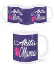 Akita Mama Pink Dog Paw Ceramic Mug Great Customized Gifts For Birthday Christmas Thanksgiving 11 Oz 15 Oz Coffee Mug