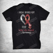 I Wear Burgundy For Sickle Cell Disease Awareness Fighter T-Shirt