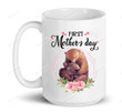 Personalized Mother Day Mug Mama Bear Happy First Mother's Day, Happy 1st Mother's Day Mug Gifts For First Mom Expectant Mom For First Mother's Day Mug 11-15Oz