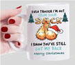 Merry Christmas Daddy Mug, Funny Daddy Ball Mug, Even Though I'll Not From Your Sack I Know You've Still Got My Back Christmas Mug for Dad, Step Dad, Christmas Gifts