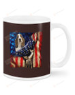 Basset Hound American Flag Ceramic Mug Great Customized Gifts For Birthday Christmas Thanksgiving 11 Oz 15 Oz Coffee Mug