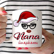 Personalized Nana- Claus Mug Gifts For Her, Mother's Day ,Birthday, Christmas, Anniversary Customized Name Ceramic Coffee 11-15 Oz