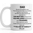 Personalized Dad You Are My World Dad White Mugs Great Customized Gifts For Birthday Christmas Thanksgiving Father's Day 11 Oz 15 Oz