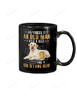 Labrador Old Man With A Dog Mug Gifts For Dog Mom, Dog Dad , Dog Lover, Birthday, Thanksgiving Anniversary Ceramic Coffee 11-15 Oz