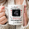 Customizable Personalized Happy First Mother's Day Mugs Ultrasound I Am In Your Tummy Mug Birthday Womens Day First Mother's Day Gifts For First Mom Sonogram Mugs Mommy To Be Gifts Ceramic Mugs