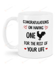 Congratulation Cock Your Life 2 Mug, Happy Valentine's Day Gifts For Couple Lover ,Birthday, Thanksgiving Anniversary Ceramic Coffee 11-15 Oz