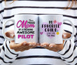 I'm A Proud Mom Of A Freaking Awesome Pilot Mug Gifts For Mom, Her, Mother's Day ,Birthday, Anniversary Ceramic Changing Color Mug 11-15 Oz