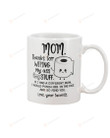 Personalized Toilet Paper Gift For Mom Thanks For Wiping My Ass And Stuff Ceramic Mug Great Customized Gifts For Birthday Christmas Thanksgiving Mother's Day 11 Oz 15 Oz Coffee Mug