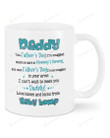 Personalized Daddy Happy Father's Day, Blue Letters Mug - This Father's Day I'll Be Snuggled Up In Mommy's Tummy Mug - Gifts For Expecting First Dad To Be From Baby Bump Mug