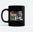 Best Truckin Dad Ever Retro Flag Funny Gifts Ceramic Mug Great Customized Gifts For Birthday Christmas Thanksgiving Father's Day11 Oz 15 Oz Coffee Mug