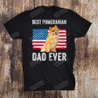 Pomeranian Dad American Flag Pomeranian Dog Lover Owner Cute T-Shirt