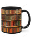 Library Bookshelf Mug, Ceramic Coffee Mug 1115oz For Library Lover Mug, Book Lover Mug Bookshelf Mug, Librarian Mug, Book Mug, Bookworm Mug