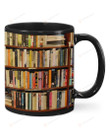 Library Bookshelf Mug, Ceramic Coffee Mug 11oz 15oz For Library Lover Mug, Book Lover Mug Bookshelf Mug, Librarian Mug, Book Mug, Bookworm Mug