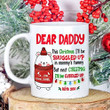 Personalized Xmas To Be Snuggled Up In Mommy's Tummy Mug, Funny Mug Gift For Daddy Special Personalization Mug Dad For Xmas, Holiday Ceramic Mug Birthday Anniversary