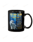 Personalized To My Son Mug From Mom Don't Let Today's Trouble - Wolf Mom Gifts For Birthday, Thanksgiving Anniversary Customized Name Ceramic Coffee 11-15 Oz