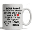 Personalized In Your Time Of Need Hug Me When You Want A Bj Mug Funny Couple Friend Girl Boy Valentine's Day Gifts For Lover Boyfriend Girlfriend Customized Name Ceramic Coffee Mug 11-15oz