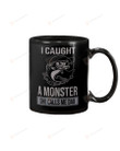Fishing Dad Mug I Caught A Monster She Calls Me Dad Mug Best Gifts From Son And Daughter To Dad On Father's Day 11 Oz - 15 Oz Mug