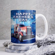Best Trucker Dad Ever Happy Father's Day Mug Gift For Father White Mugs Ceramic Mug Great Customized Gifts For Birthday Christmas Thanksgiving Father's Day 11 Oz 15 Oz Coffee Mug