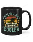 Cycling Dad Vintage Like A Regular Dad But Cooler Mug Gifts For Him, Father's Day ,Birthday, Anniversary Customized Name Ceramic Changing Color Mug 11-15 Oz