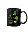 Flamingo Leprechaun Kiss Me I'm Flocking Irish Mug Happy Patrick's Day , Gifts For Birthday, Anniversary Ceramic Coffee 11-15 Oz