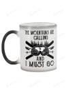 The Mountains Are Calling Skiing Ceramic Mug Great Customized Gifts For Birthday Christmas Thanksgiving Father's Day 11 Oz 15 Oz Coffee Mug